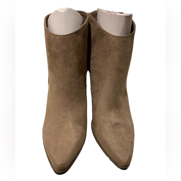 Candie's® Women's Boho Fringe Ultra Suede Heeled Ankle Boots Zip Back Size 8.5 - Picture 5 of 9